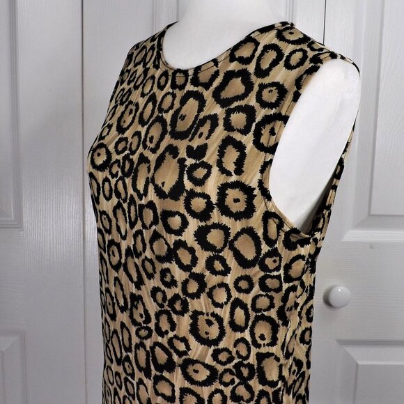 Frazier Lawrence Lg Leopard Print Sleeveless Top L - Picture 4 of 13